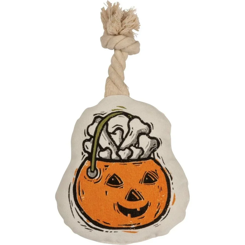 Dog Toy Squeaky Medium Large Size Dog Rope Set of Two Halloween and Taco